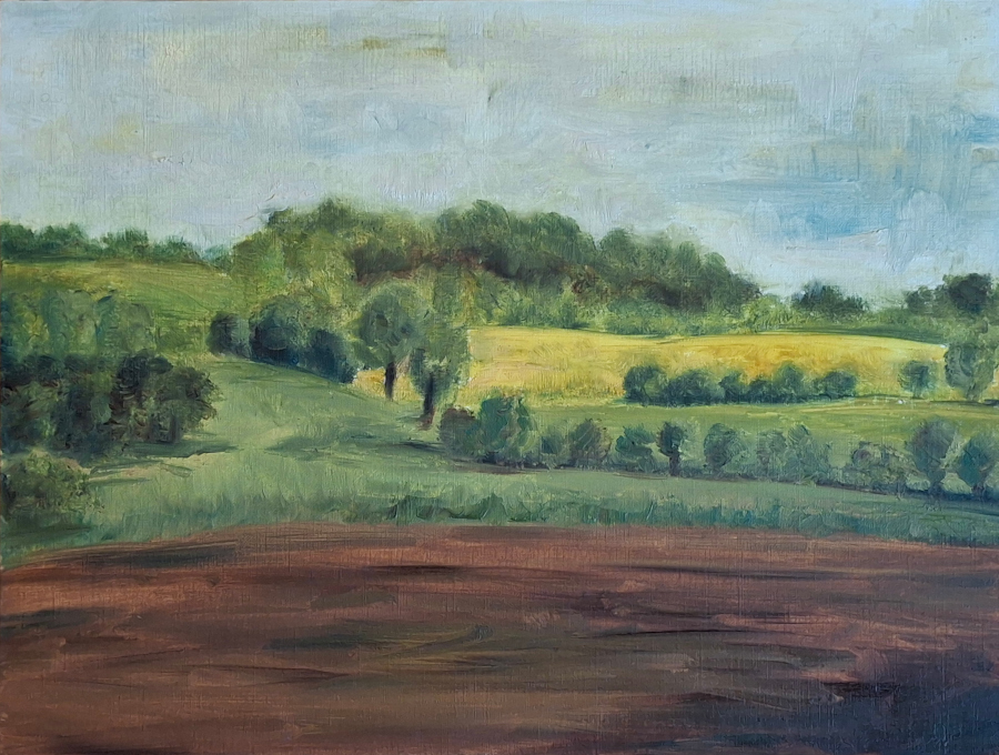 Ölgemälde Knicklandschaft